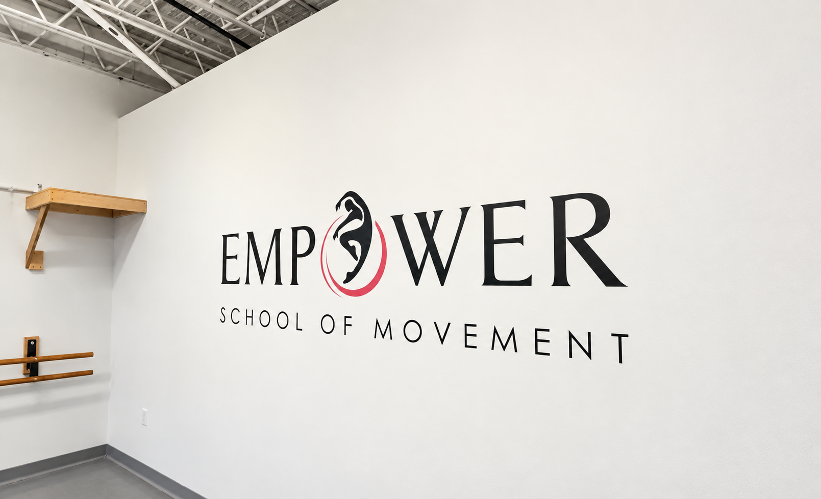 Empower Dance Studio environmental brand installation