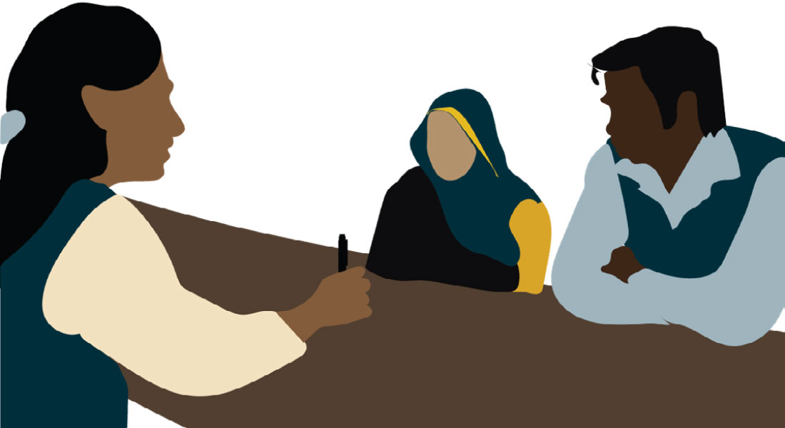 MEASURE editorial illustration showing a person-centered public-health scene