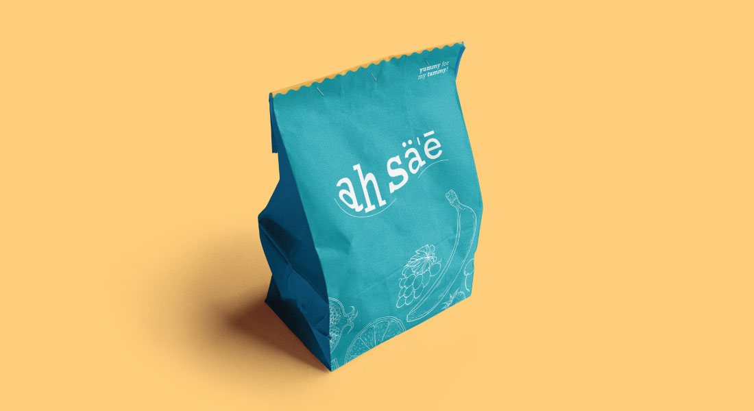 Ah Sae branded food packaging